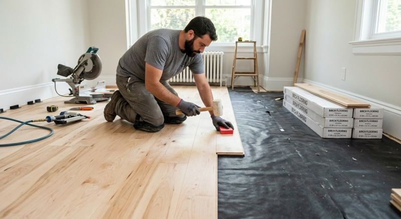Birch Floor Installation in Baltimore County, MD