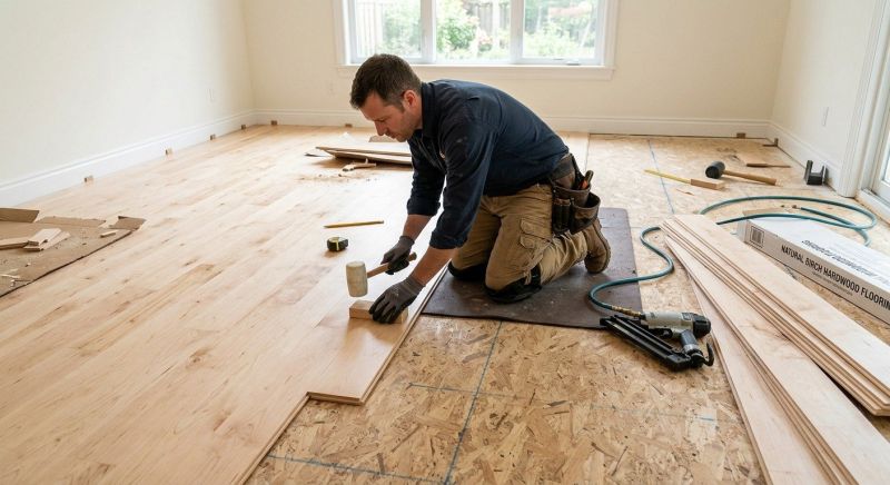 Birch Floor Installation in Baltimore County, MD