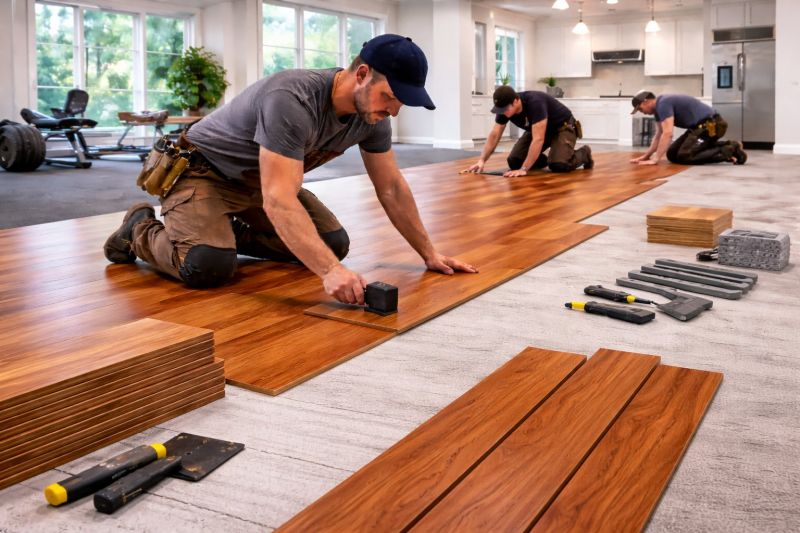 Cherry Floor Installation in Abingdon, MD