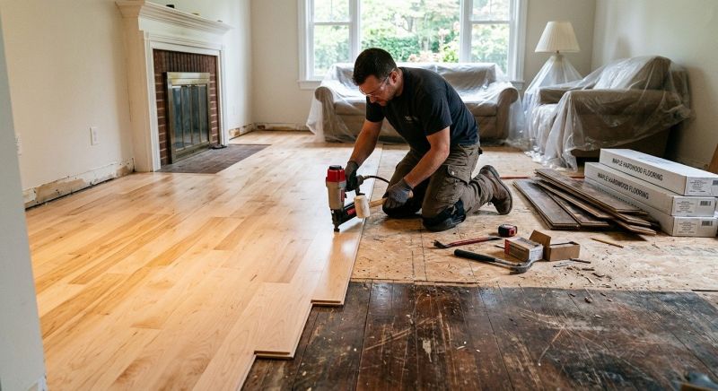 Maple Flooring Installation in Abingdon, MD