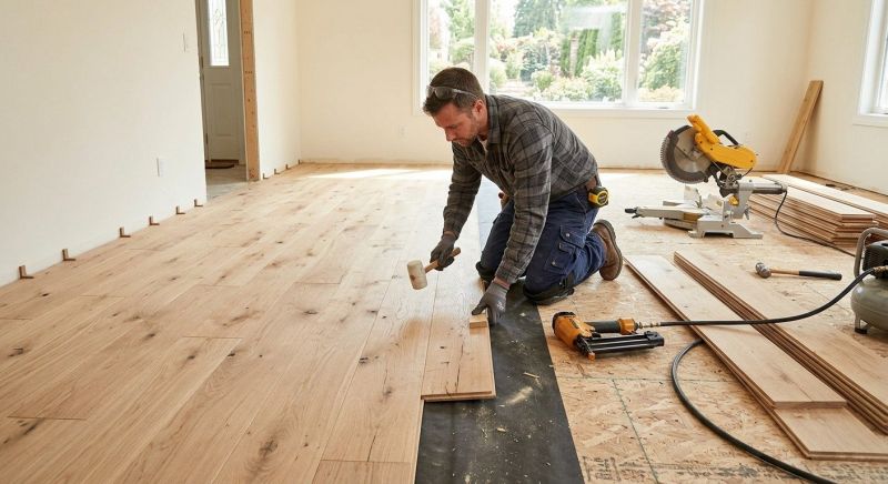 White Oak Floor Installation in Baltimore County, MD