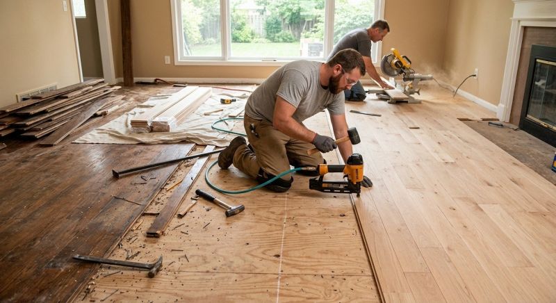 Wood Floor Replacement in Maryland Line, MD